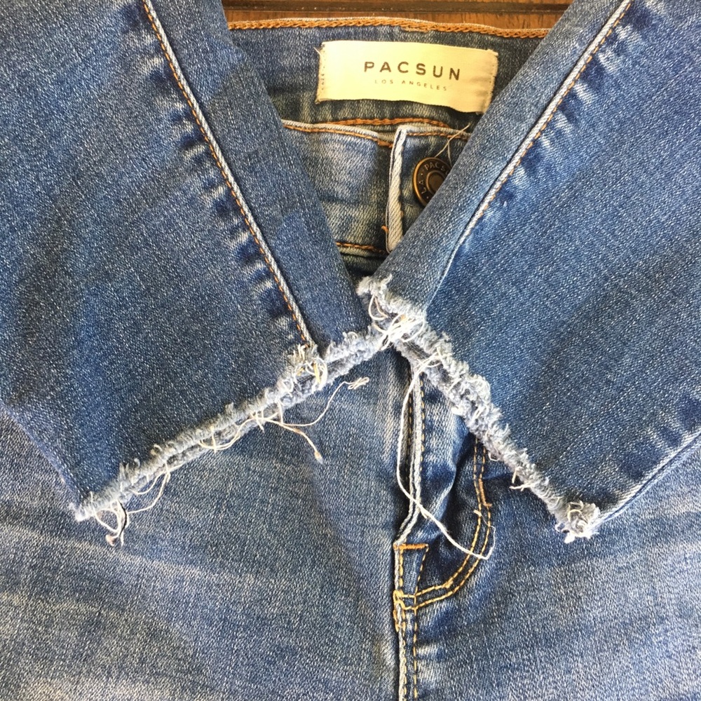 Pacsun Skinny Ankle Jeggings Raw Hem 24 - Picture 5 of 8